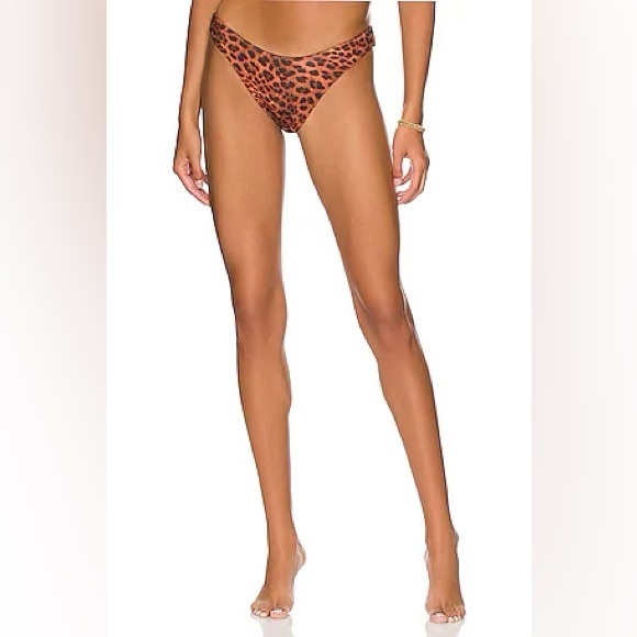 NWT - Byron Bikini Bottom Monday Swimwear - Cheetah Print (medium) - Picture 2 of 4